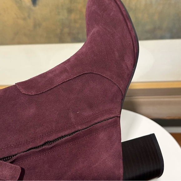 🌹STUART WEITZMAN🌹 Rylan Leather Ankle Boots Cabernet Size: 5.5B - Picture 11 of 14